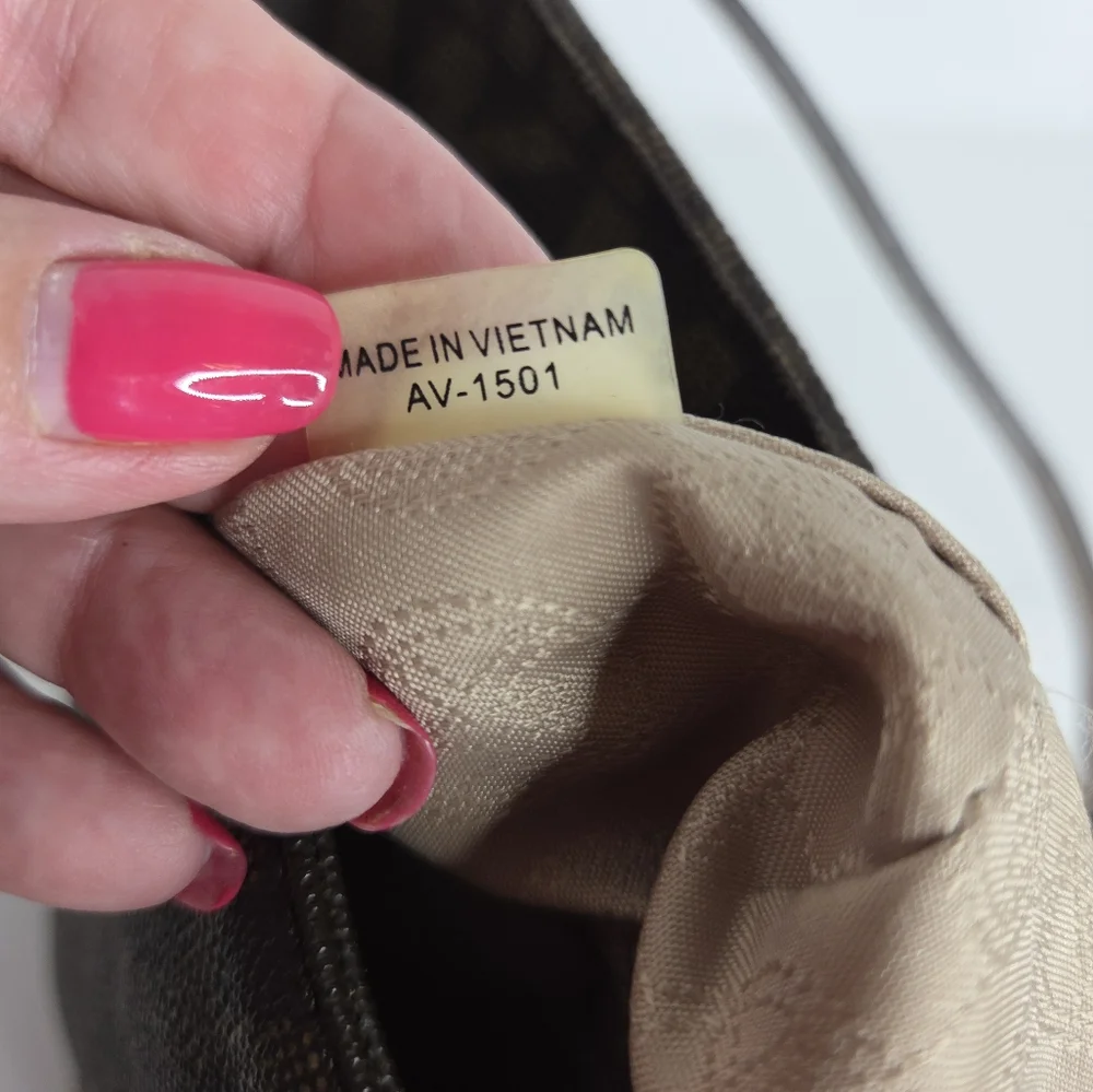 MICHAEL Michael Kors Jet Setter Large Brown Logo Crossbody Bag - Picture 15 of 16